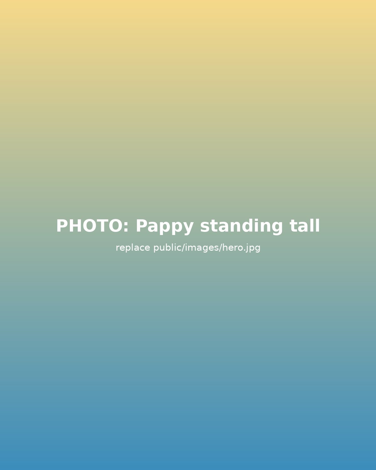 Pappy the Poodle standing on his hind legs next to trainer Alex Rothacker